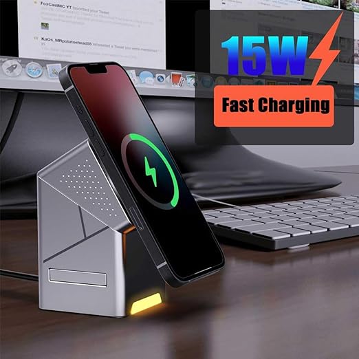 Rotatable 180° Qi2 Wireless Charger Stand