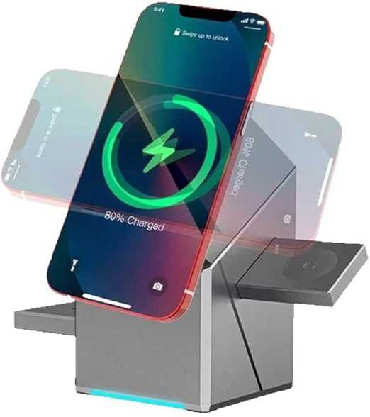 Rotatable 180° Qi2 Wireless Charger Stand