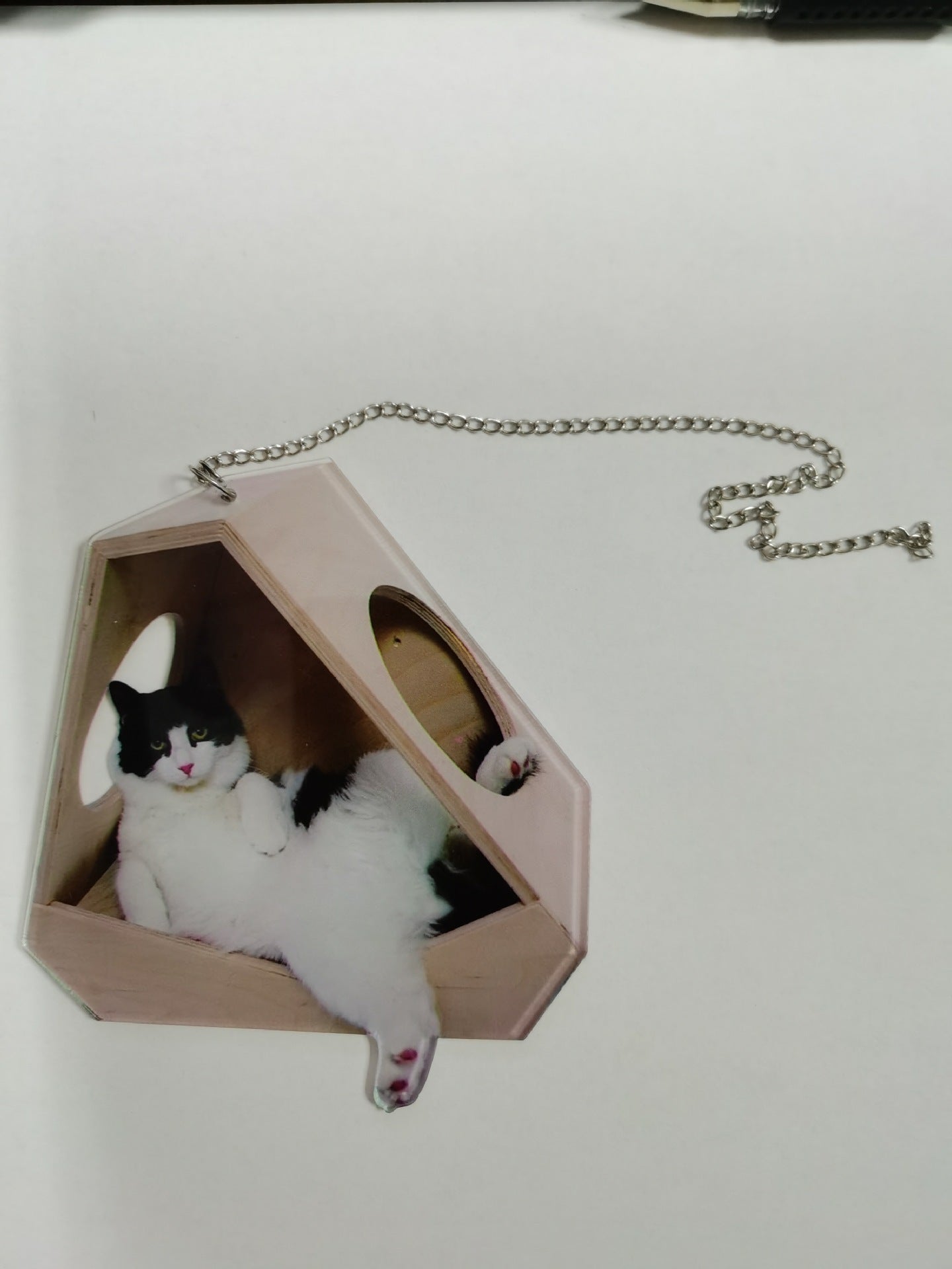 Car Kitty Balloon Pendant